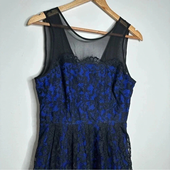 Moulinette Soeurs Anthropologie NWT Saphire Illusion Lace Overlay Dress Size 4 - Picture 6 of 14